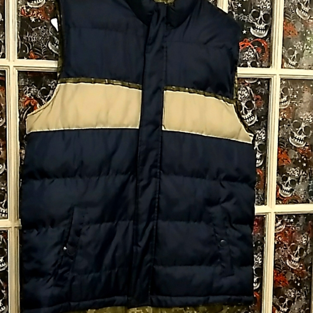 Old Navy Reversible puffer vest men's med - Picture 1 of 8